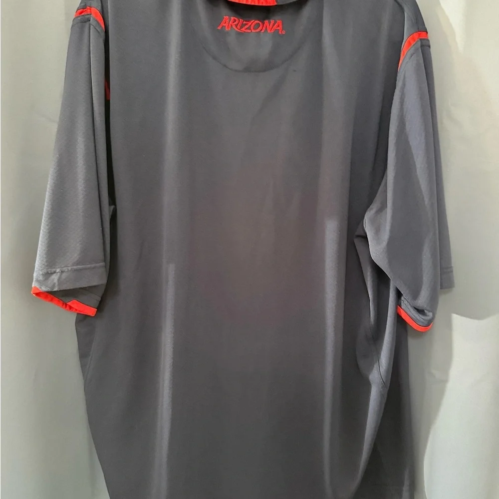 Nike University of Arizona Fit Dry Golf Polo Navy Blue with Red Accents - Picture 3 of 3